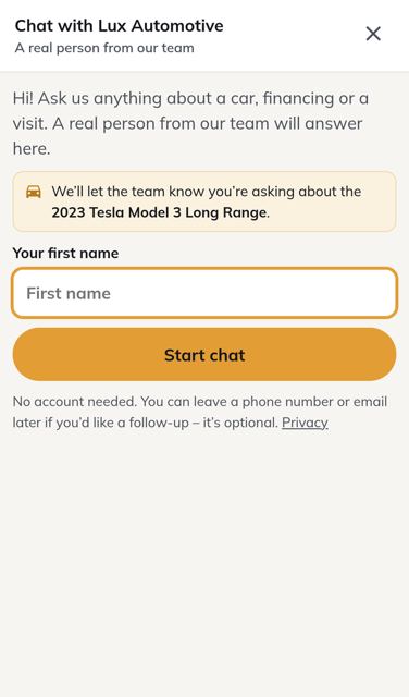 Live chat bubble (phone)