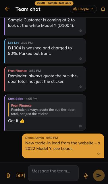 Team chat (phone)