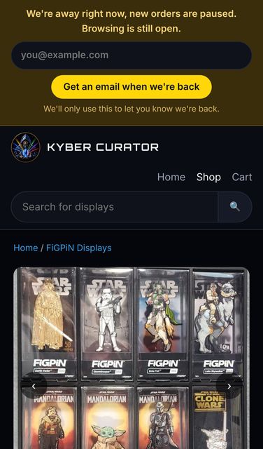 Product page on a phone (phone)